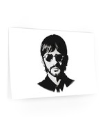 Stunning Ringo Starr Wall Decal: Black and White Beatles Drummer Illustr... - £25.49 GBP+