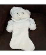 White And Silver Bear Christmas Stocking - $22.57