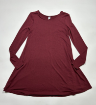 Old Navy Womens Burgundy Long Sleeve Knee Length T-Shirt Dress Size XS - £13.86 GBP