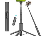 60&quot; Phone Tripod &amp; Selfie Stick With Remote For Cell Phone 4&quot;-7&quot;, Portab... - £39.11 GBP