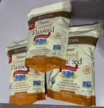 3 PACK Spectrum Essentials Organic Premium Ground Flaxseed 14 oz - $672.90 MXN