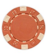 50 Da Vinci 11.5 gram Dice Striped Poker Chips, Standard Casino Size, Orange - £11.18 GBP