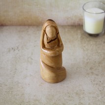 Handmade Sculpture of the Virgin Mary Made of Olive Wood, Housewarming Gift, Chr - £64.10 GBP