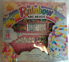 Just My Style Rainbow ABC Beads Kit Jewelry Bracelets w/ Instructions 6+ - $14.80