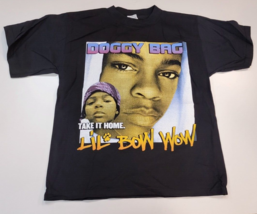 VTG 2000s Black Lil Bow Wow Doggy Bag Kids Youth Large Double Sided Rap ... - £19.76 GBP