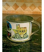 TEXAS Tin Souvenir Cup Vintage Rustic*Cowboy*Longhorns*Alamo*Capitol*Blu... - £5.46 GBP