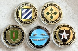 5pcs US Army Challenge Coin Army Combat Infantry Coin! 1st 2nd 3rd 4th Infantry - £53.47 GBP