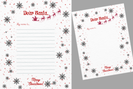 Printable Letter to Santa Claus, Santa Letter, Dear Santa, kids Wish List - £2.77 GBP