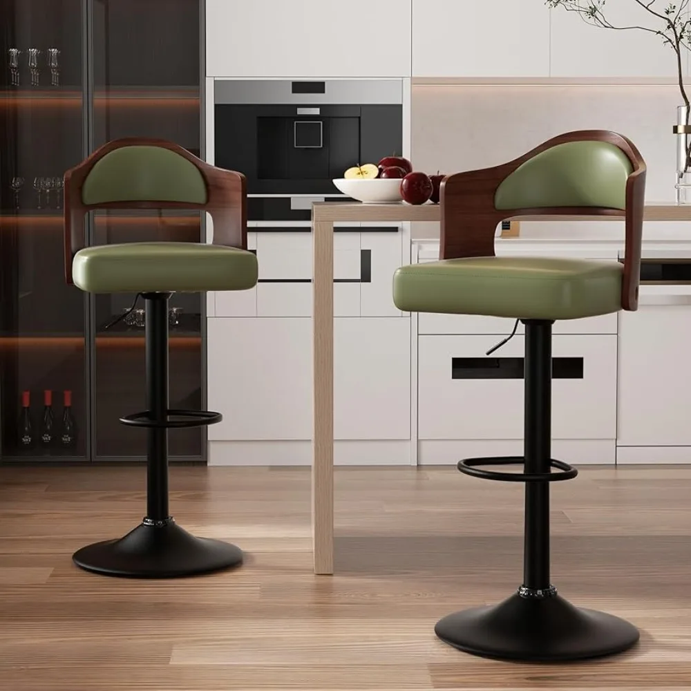 Round Table Dining Tables Swivel Bar Stools Set of 2 Seat Adjustable Height - £265.18 GBP