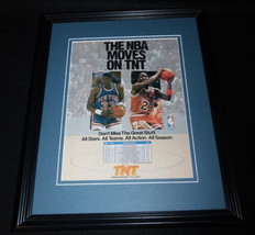 1994 NBA Stars 11x14 Framed ORIGINAL Advertisement Shaq LJ Shawn Kemp Zo - £27.77 GBP