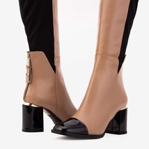 The Verona Cream Leather Knee High Women Boot image 3