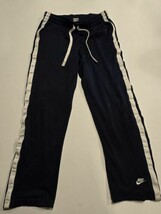 Vintage Nike Y2K Navy Blue Mens Sweatpants Joggers size Medium Gray Tag Jersey - £21.87 GBP