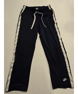 Vintage Nike Y2K Navy Blue Mens Sweatpants Joggers size Medium Gray Tag ... - $28.02