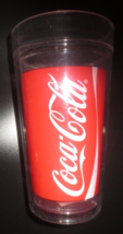Coca-Cola Double Wall  22oz Plastic Tumbler Crack on outer wall - $2.48