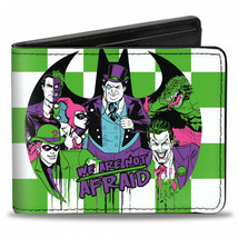 DC Comics Villains Batman&#39;s Rogue Gallery Group Collage Wallet Black - £20.76 GBP