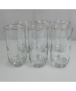 Vintage Set of 6 Houze Art Tumblers glasses w 22 K Gold Rims - Lady Port... - $440.46 MXN