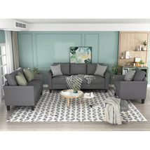 Polyester-Blend 3 Pieces Sofa Set, Living Room Set - £744.75 GBP