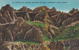 Castles of Erosion Badlands National Monument South Dakota SD Postcard E07 - £5.56 GBP