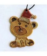 Bear Christmas Ornament Pottery Hand Made - $407.48 MXN