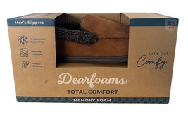 Dearfoams Men&#39;s Slipper Total Comfort Memory Foam Size XL (12-13) - Tan Brown - £18.19 GBP