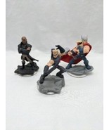 Lot Of (3) Disney Infinity Marvel 2.0 Character Figures Nick Fury Hawkey... - $13.37