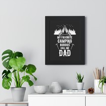 Framed Poster Tent  &quot;My Favorite Camping Buddies Call Me Dad&quot; Design, Wo... - £48.55 GBP+