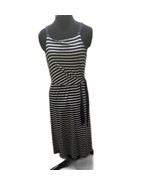 Maison Jules Striped Navy &amp; White Faux Wrap Dress – Size S - $401.18 MXN