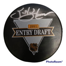 1991 NHL Draft Autographed Draft Logo Hockey Puck - $32.71