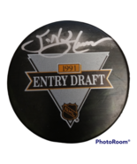 1991 NHL Draft Autographed Draft Logo Hockey Puck - $44.73 CAD