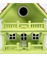 Lime Green Gardeners Eden Bird House Wood House With Hanger Never Used - $33.89 CAD