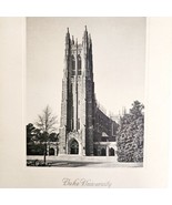 Duke University 1955 Calendar Photogravure Duke Chapel College DWNN10 - $108.65 CAD