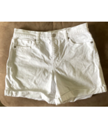 Banana Republic Womens White Denim Cuffed Shorts size 4 - $109.88 MXN