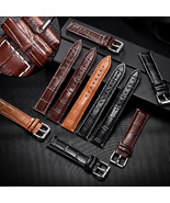 13mm Calfskin Genuine Leather Black/Brown Watch Strap/Watchband (+ Chang... - £7.07 GBP