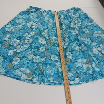 Elastic Waist JSKSS2E Women's Blue Floral Pull-On Skirt Size 2XL Waist 40" image 4