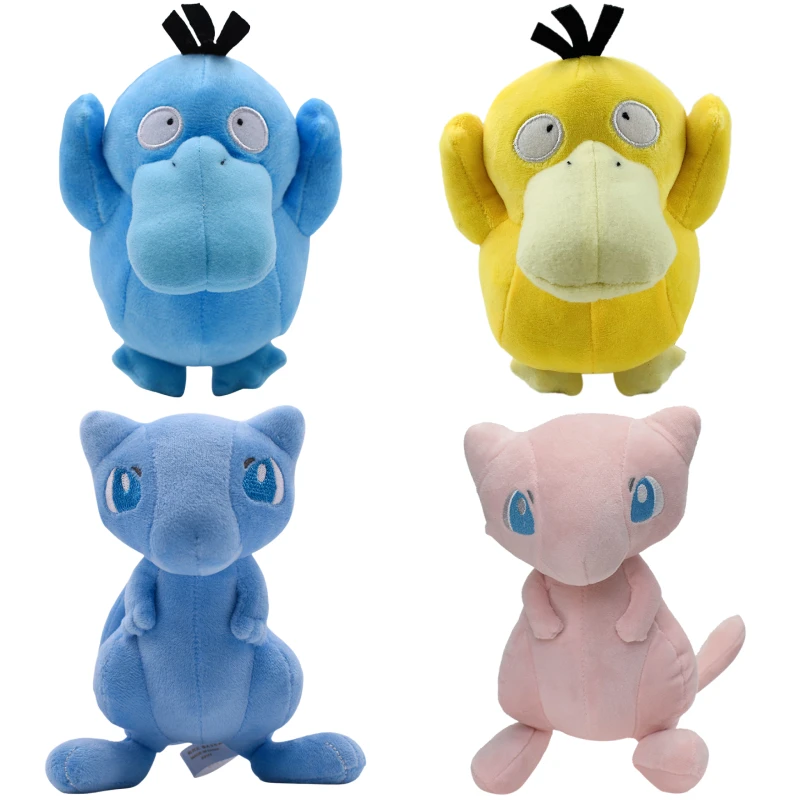 Kawaii Pokemon Shiny Psyduck Mew Soft Plush Toys Cute Anime Stuffed Animals - £11.41 GBP+