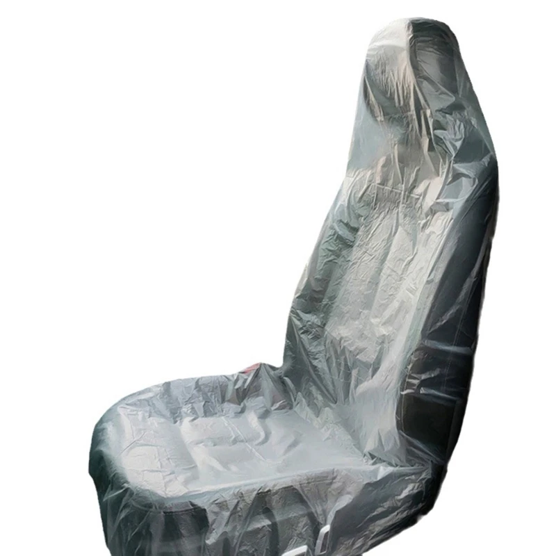 100 PCS Car Covers Transparent Car Chair Covers Plastic Car Protector 140x80cm - £19.86 GBP
