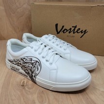 VOSTEY Men&#39;s Sneakers Sz 10 M White Casual Shoes Wings Fashion - £30.49 GBP