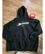 Vintage 2007 Reebok NHL Anaheim Ducks Black Long Sleeve Hoodie Sweatshir... - $24.29 CAD