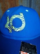 Nike Kevin Durant Snapback Zebra KD Hat Cap Royal &amp; Navy Blue / Lime Swoosh - £10.46 GBP