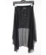 Les Tout Petits 16 Black Sheer Mesh Swim Cover-Up Hi-Low Skirt Lois Letzt - £22.01 GBP