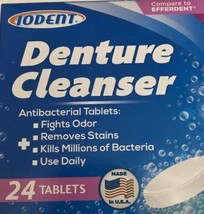 Iodent Denture Cleanser 24 tablets Fights OdorAntibacterial-USA-SHIPS N ... - £7.08 GBP