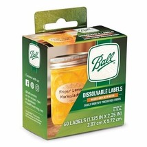 Ball Dissolvable 60-Piece Labels for Canning Jars and Lids Easy to Write On - £10.52 GBP