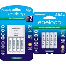 Eneloop Panasonic BK-3MCCA8BA AA 2100 Cycle Ni-MH Pre-Charged Rechargeable Batte - £22.19 GBP