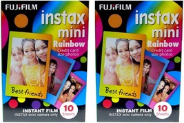 Instant Rainbow Film, 10 Sheets, 2 Value Set For Fujifilm Instax Mini. - £32.65 GBP