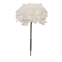 Candle White Silk Carnation Picks | 100 Pack - 7in x 3.5in. - £20.84 GBP