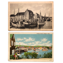 Rockport Mass MA Rockport Harbor Old Wharves Massachusetts Vintage Postc... - $8.89