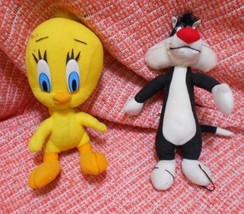 Lot: Tweety &amp; Sylvester 8&quot; Plush Toys Vintage 1996 Warner Brothers Looney Tunes - £15.38 GBP