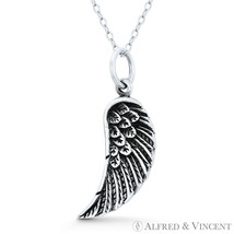 Guardian Angel Eagle Wing Antique-Finished .925 Sterling Silver 32x13mm Pendant - £14.86 GBP+