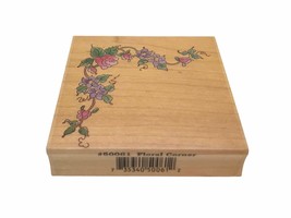 Stamps Happen Floral Corner NEW (no box) #50061 Rose Violet Leaves - £10.35 GBP