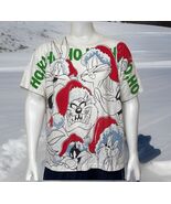 Vtg Warner Bros Shirt Looney Balls &amp; Hos Christmas Double Sided Single S... - €53,58 EUR